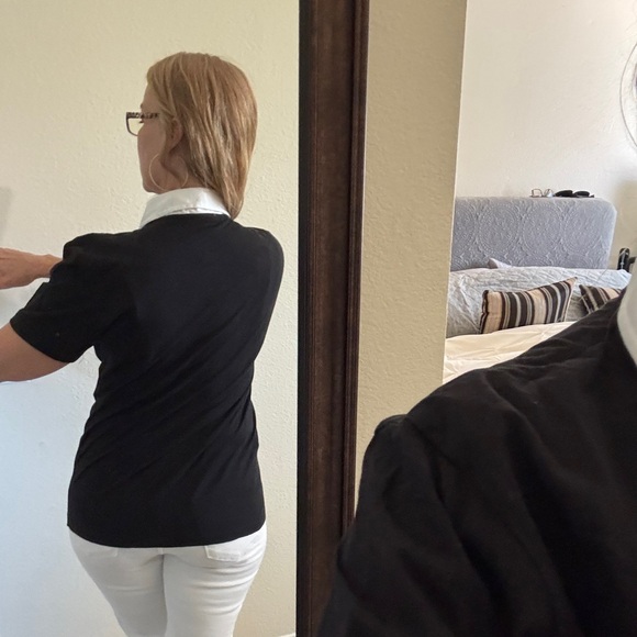 Hot Topic Black Tee with Chain Accent - Picture 3 of 7